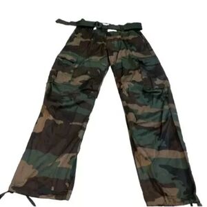 Regal Wear Men's Camouflage Cargo Belt Detail Pants Size 32x32